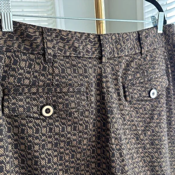 Cabi Director Trouser Style #4505 - Brown & Black Gold Print Sz 14 - Picture 13 of 16